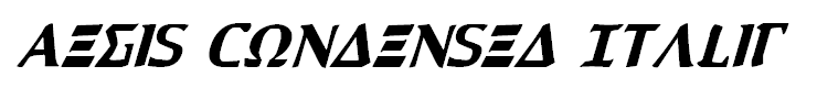 Aegis Condensed Italic