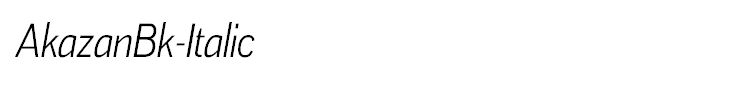 AkazanBk-Italic