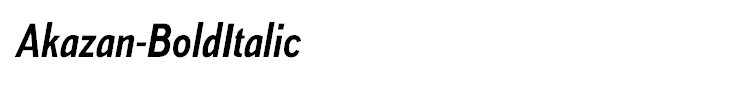 Akazan-BoldItalic