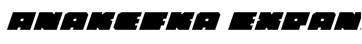 Anakefka Expanded Italic