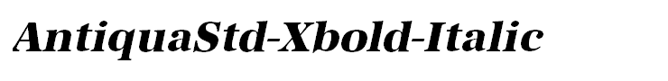 AntiquaStd-Xbold-Italic