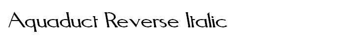 Aquaduct Reverse Italic