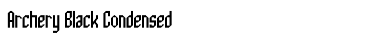 Archery Black Condensed