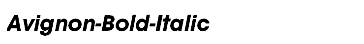 Avignon-Bold-Italic