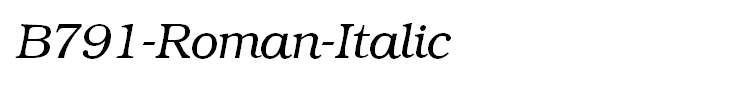 B791-Roman-Italic