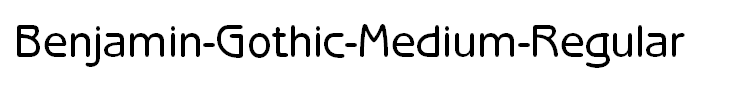 Benjamin-Gothic-Medium-Regular