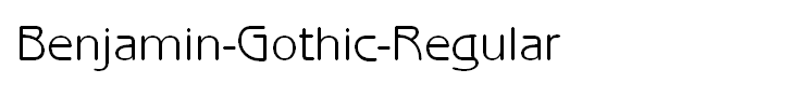 Benjamin-Gothic-Regular