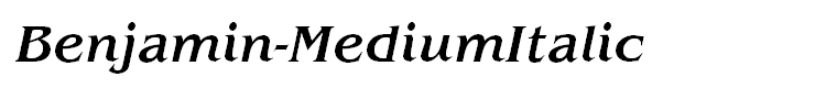 Benjamin-MediumItalic