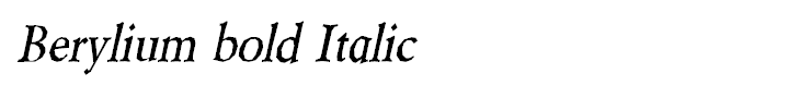 Berylium bold Italic