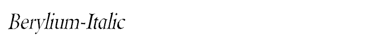 Berylium-Italic