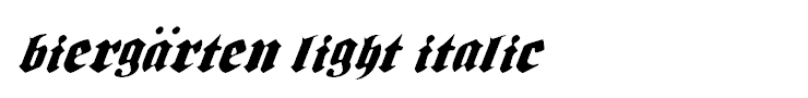 Biergärten Light Italic