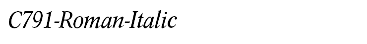 C791-Roman-Italic