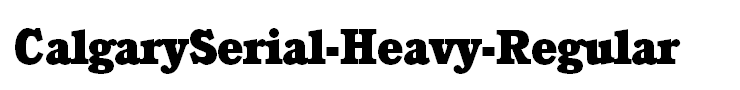 CalgarySerial-Heavy-Regular