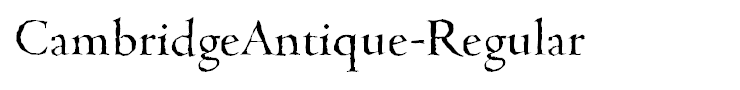 CambridgeAntique-Regular