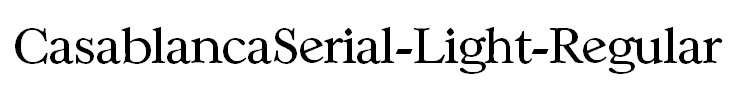 CasablancaSerial-Light-Regular