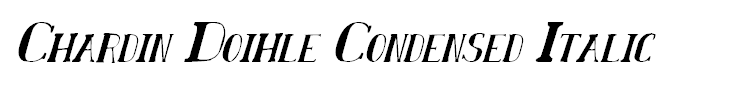 Chardin Doihle Condensed Italic