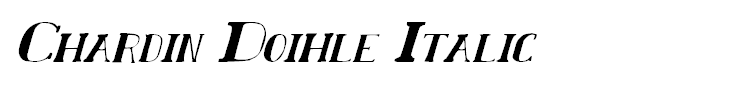 Chardin Doihle Italic