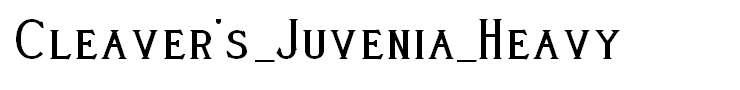 Cleaver's_Juvenia_Heavy