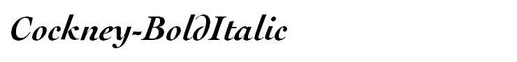Cockney-BoldItalic