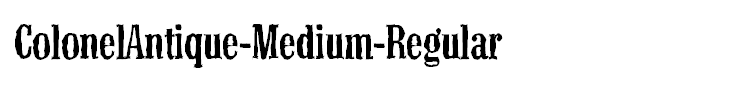ColonelAntique-Medium-Regular