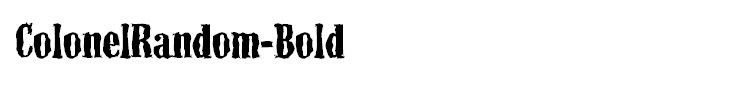 ColonelRandom-Bold