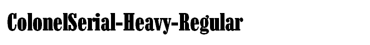 ColonelSerial-Heavy-Regular