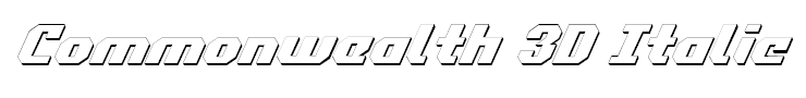 Commonwealth 3D Italic