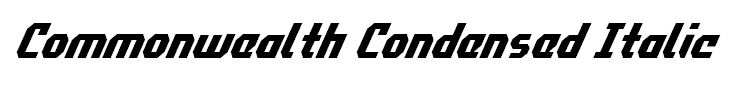 Commonwealth Condensed Italic
