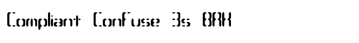 Compliant Confuse 3s BRK