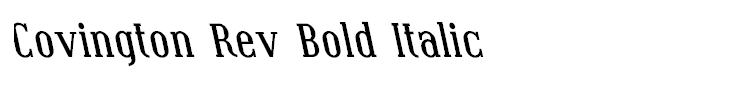 Covington Rev Bold Italic