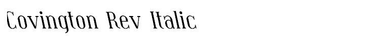 Covington Rev Italic
