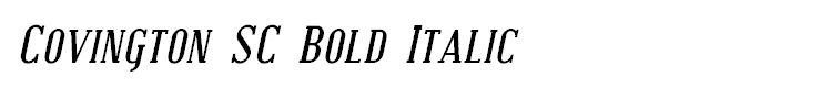 Covington SC Bold Italic