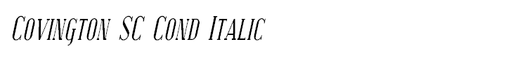 Covington SC Cond Italic