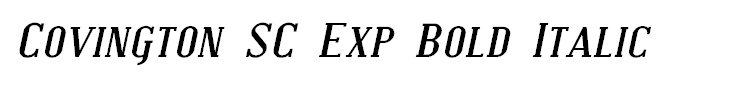 Covington SC Exp Bold Italic