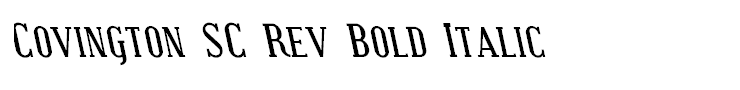 Covington SC Rev Bold Italic