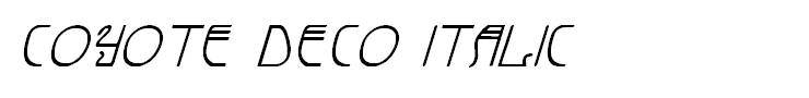 Coyote Deco Italic