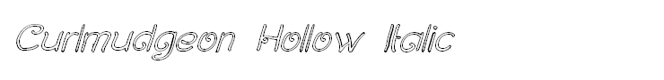 Curlmudgeon Hollow Italic