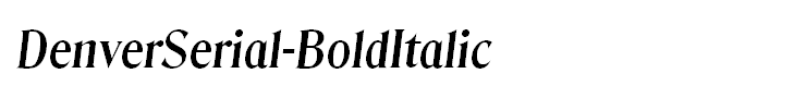 DenverSerial-BoldItalic