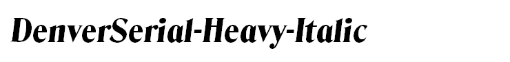DenverSerial-Heavy-Italic