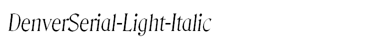 DenverSerial-Light-Italic