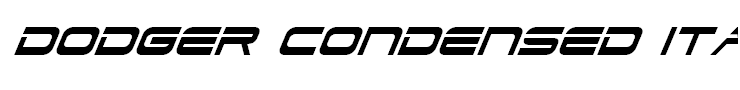Dodger Condensed Italic