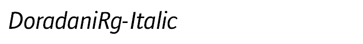 DoradaniRg-Italic
