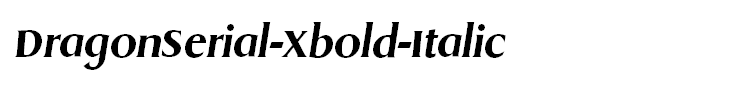 DragonSerial-Xbold-Italic