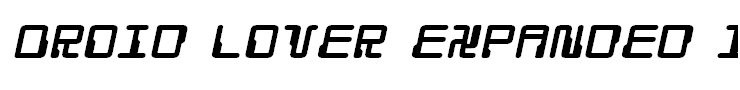 Droid Lover Expanded Italic