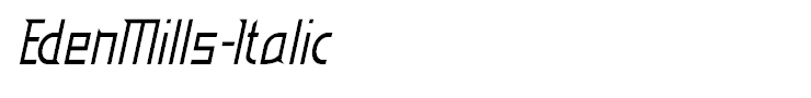 EdenMills-Italic