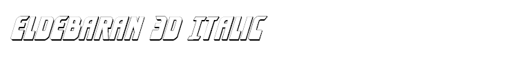 Eldebaran 3D Italic