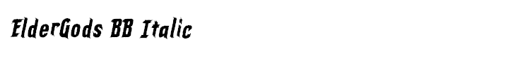 ElderGods BB Italic
