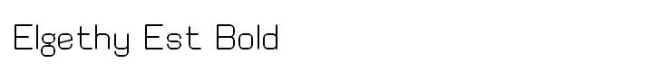 Elgethy Est Bold