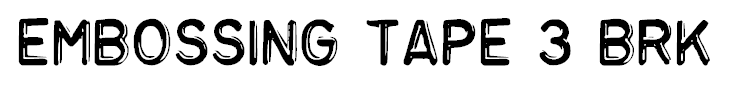 Embossing Tape 3 BRK