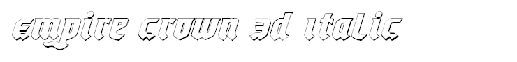 Empire Crown 3D Italic
